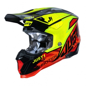 CASCO JUST1 J-40 SHOOTER CAMO / ROJO / NEGRO
